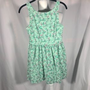 Classy Mint Flamingo Retro Sundress